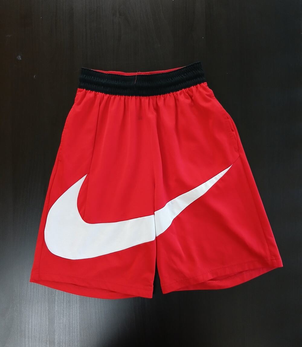 Nike Dri-FIT HBR 2.0 Basketball Shorts Mens size Small red big swoosh distressed